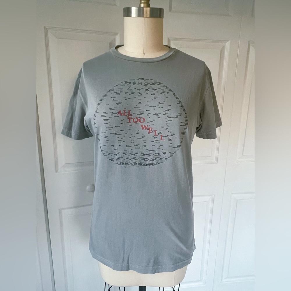 Taylor Swift All Too Well Gray T-Shirt (Official Merchandise) size M